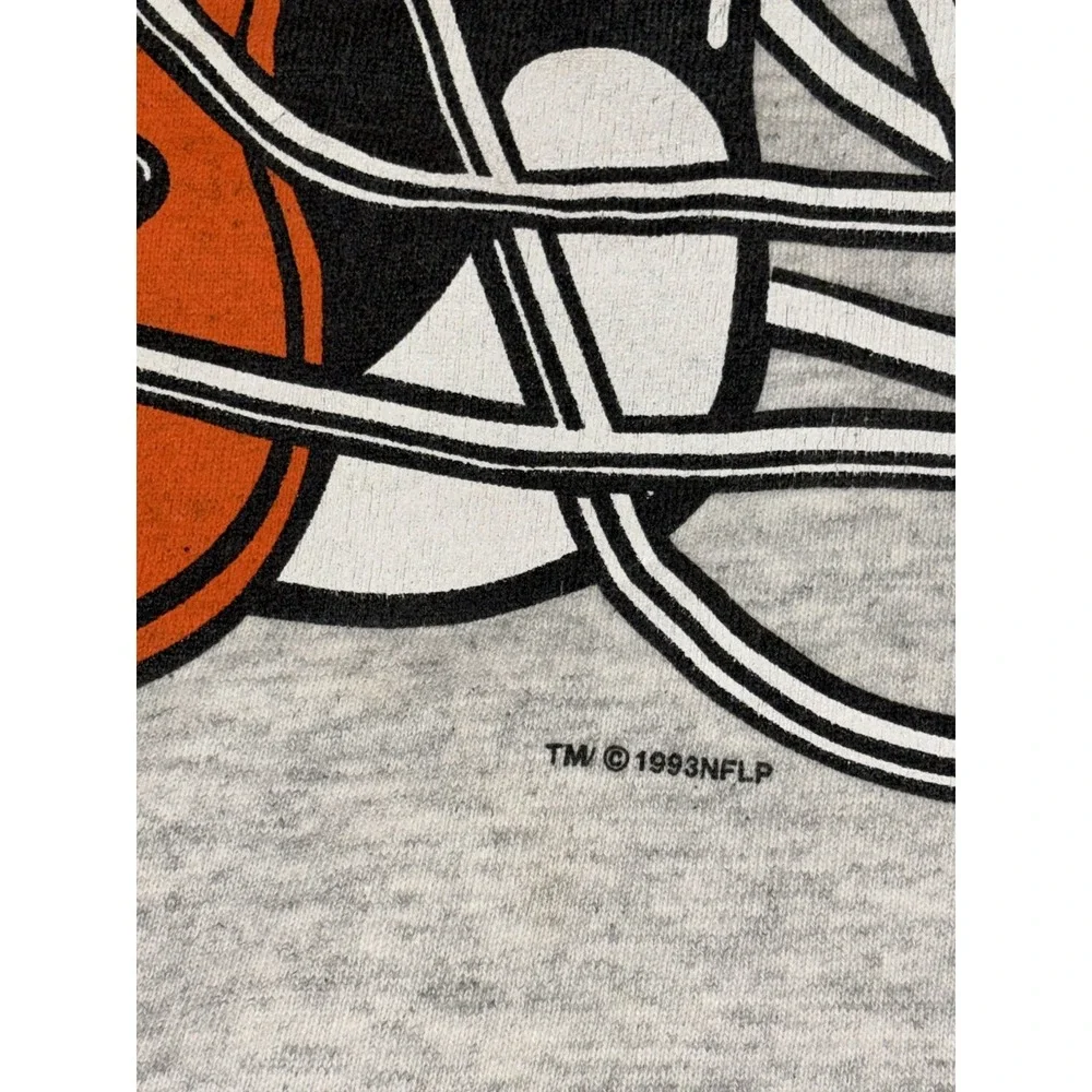 VTG Cleveland Browns Crewneck Sweatshirt Oversized Helmet‎ Salem Sportswear L - Picture 7 of 7